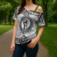 Aiga Samoa Raised Fist Cross Shoulder Shirt Polynesian Tribal Tattoo Art Family Pride TS04 - Polynesian Pride