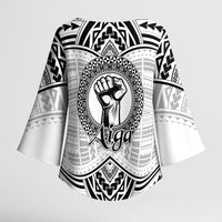 Aiga Samoa Raised Fist Kimono Sleeve Blouse Polynesian Tribal Tattoo Art Family Pride TS04 - Polynesian Pride