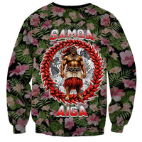 Samoa Aiga Polynesian Sweatshirt Tropical Floral Hibiscus Pattern Island Heritage