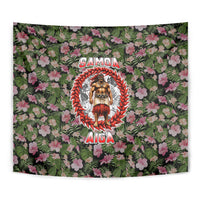 Samoa Aiga Polynesian Tapestry Tropical Floral Hibiscus Pattern Island Heritage