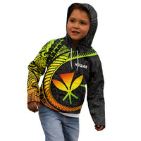 Hawaii Kanaka Maoli Kid Hoodie Polynesian Tornado Infusion Gradient TS04 - Polynesian Pride