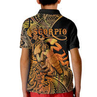 Zodiac Scorpio Kid Polo Shirt Polynesian in Orange TS04 - Polynesian Pride