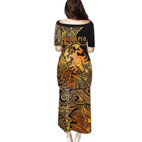 Zodiac Scorpio Puletasi Polynesian in Orange TS04 - Polynesian Pride