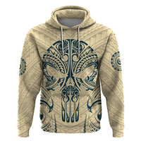 Polynesian Hoodie Warrior Skull with Tribal Patterns Tattoo Design TS04 Yellow - Polynesian Pride