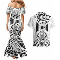 Hawaii Couples Matching Mermaid Dress and Hawaiian Shirt with Polynesian Turtle TS04 - Polynesian Pride