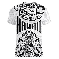 Hawaii Women V Neck T Shirt with Polynesian Turtle TS04 - Polynesian Pride