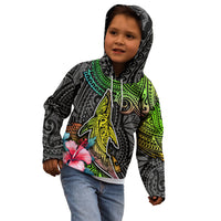 Polynesian Kid Hoodie Whales and Compass Gradient Pattern TS04 - Polynesian Pride