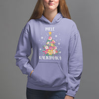 Mele Kalikimaka Hawaiian Christmas Tree Tropical Flower Hoodie TS09 Violet - Polynesian Pride