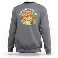 Christmas In Hawaii Sweatshirt Hawaiian Snowman You Don't Have To Shovel Sunshine TS09 Charcoal - Polynesian Pride