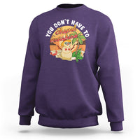 Christmas In Hawaii Sweatshirt Hawaiian Snowman You Don't Have To Shovel Sunshine TS09 Purple - Polynesian Pride