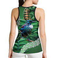 Tui Bird Koru Silver Fern Aotearoa Hollow Tank Top LT9 - Polynesian Pride
