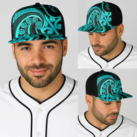 Turquoise New Zealand Mangopare Baseball Net Cap Aotearoa Maori Koru Style LT14 - Polynesian Pride