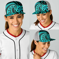 Turquoise New Zealand Mangopare Baseball Net Cap Aotearoa Maori Koru Style LT14 - Polynesian Pride
