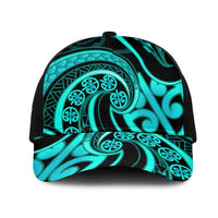 Turquoise New Zealand Mangopare Mesh Trucker Cap Aotearoa Maori Koru Style LT14 One Size Black Turquoise - Polynesian Pride