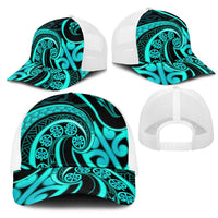 Turquoise New Zealand Mangopare Mesh Trucker Cap Aotearoa Maori Koru Style LT14 - Polynesian Pride
