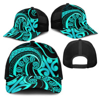 Turquoise New Zealand Mangopare Mesh Trucker Cap Aotearoa Maori Koru Style LT14 - Polynesian Pride