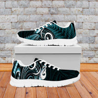 Turquoise New Zealand Sneakers Aotearoa Silver Fern With Manaia Maori Unique LT14 Turquoise - Polynesian Pride