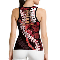 Ulaula Aloha Hawaii Lei Hollow Tank Top Tropical Flowers Elegant Vibe LT14 - Polynesian Pride