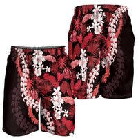 Ulaula Aloha Hawaii Lei Shorts for Men Tropical Flowers Elegant Vibe LT14 - Polynesian Pride