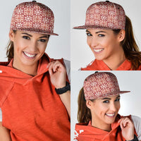 Ulaula Palaka Quilt Hawaii Snapback Cap Hawaiian Tropical Monstera Sea Turtle LT14 - Polynesian Pride