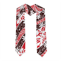 Uteute Tahiti Tiare Monstera Graduation Stole Polynesian Pattern Curve Style LT01 - Polynesian Pride