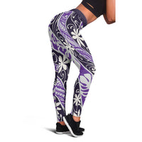 Vareau Tahiti Tiare Monstera Leggings Polynesian Pattern Curve Style - Polynesian Pride