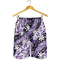 Vareau Tahiti Tiare Monstera Shorts for Men Polynesian Pattern Curve Style LT01 - Polynesian Pride