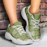 Vesuvian Green Palaka Quilt Hawaii Chunky Sneakers Traditional Hawaii-plaid Pattern - Polynesian Pride