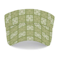 Vesuvian Green Palaka Quilt Hawaii Sun Visor Cap Traditional Hawaii-plaid Pattern LT14 - Polynesian Pride
