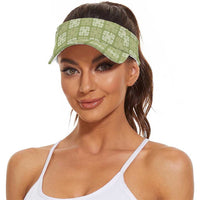 Vesuvian Green Palaka Quilt Hawaii Sun Visor Cap Traditional Hawaii-plaid Pattern LT14 - Polynesian Pride