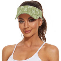 Vesuvian Green Palaka Quilt Hawaii Sun Visor Cap Traditional Hawaii-plaid Pattern LT14 - Polynesian Pride