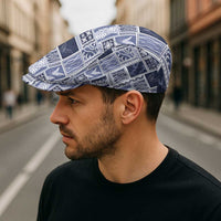 Vintage Aloha Block Quilt Jeff Hat Blue Inspired Lei Motifs - Polynesian Pride