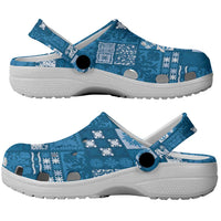 Vintage Hawaiian Quilting Patterns Clogs Shoes Blue Style Tribal Fabric Patchwork LT9 - Polynesian Pride