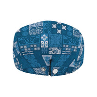 Vintage Hawaiian Quilting Patterns Jeff Hat Blue Style Tribal Fabric Patchwork - Polynesian Pride