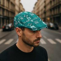 Vintage Hawaiian Quilting Patterns Jeff Hat Turquoise Style Tribal Fabric Patchwork - Polynesian Pride