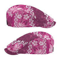 Vintage Pink Polynesia Jeff Hat Plumeria With Hibiscus Tropical Vibes - Polynesian Pride