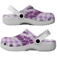 Violet Hawaii Palaka Clogs Shoes Hawaiian Honohono Lei LT05 - Polynesian Pride
