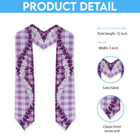 Violet Hawaii Palaka Graduation Stole Hawaiian Honohono Lei LT05 - Polynesian Pride