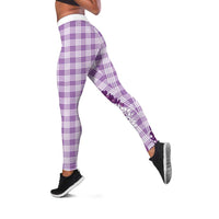 Violet Hawaii Palaka Leggings Hawaiian Honohono Lei LT05 Violet - Polynesian Pride