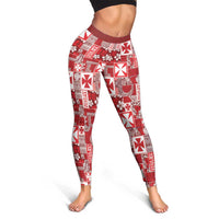 Wallis Et Futuna Kilisimasi Fiefia Leggings Pacific Patchwork Xmas Vibes LT9 - Polynesian Pride