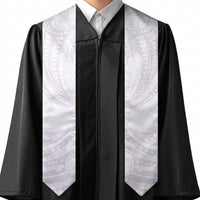 White Sunday Lotu Tamaiti Graduation Stole Polynesian Wave Pastel Mauve LT9 - Polynesian Pride