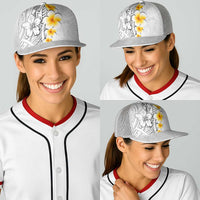 White Tropical Plumeria With Galaxy Polynesian Art Baseball Net Cap LT14 - Polynesian Pride