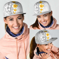White Tropical Plumeria With Galaxy Polynesian Art Mesh Trucker Cap LT14 - Polynesian Pride