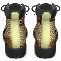 Yellow Aotearoa Kowhaiwhai Pattern All Season Boots NZ Maori Quilt Style - Polynesian Pride