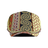 Yellow Aotearoa Kowhaiwhai Pattern Jeff Hat NZ Maori Quilt Style - Polynesian Pride