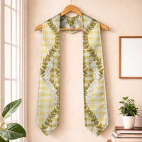 Yellow Hawaii Palaka Graduation Stole Hawaiian Honohono Lei LT05 One Size Yellow - Polynesian Pride
