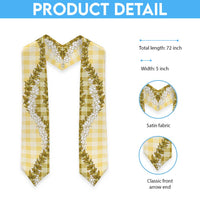 Yellow Hawaii Palaka Graduation Stole Hawaiian Honohono Lei LT05 - Polynesian Pride