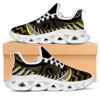 Yellow Matariki New Zealand Clunky Sneakers Maori Poutama Galaxy Vibes LT14 Yellow - Polynesian Pride
