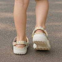Yellow Palaka Hawaii Leis Clogs Shoes Hawaiian-plaid Elegant Tropical Vibes LT14 - Polynesian Pride
