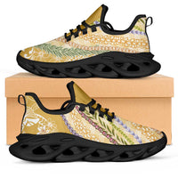 Yellow Palaka Hawaii Leis Clunky Sneakers Hawaiian-plaid Elegant Tropical Vibes LT14 Yellow - Polynesian Pride